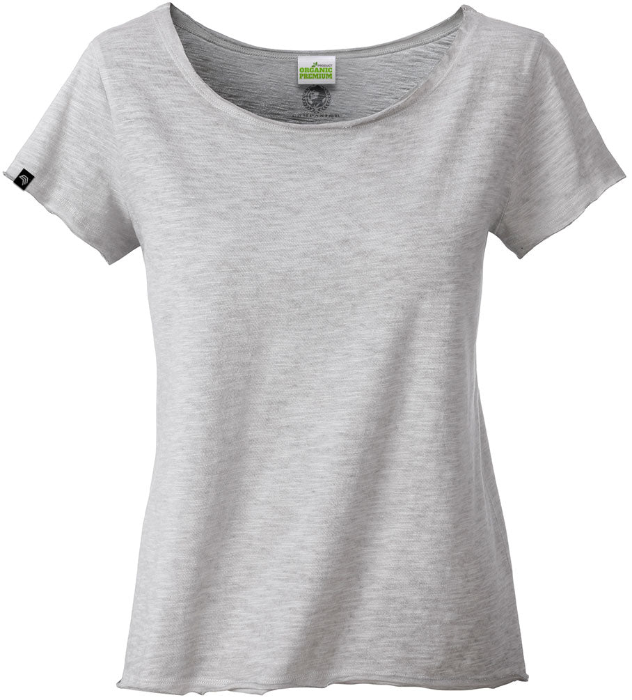 Auslaufartikel ― JAN 8015 ― Damen Bio-Baumwolle Flammgarn T-Shirt - Hell Grau