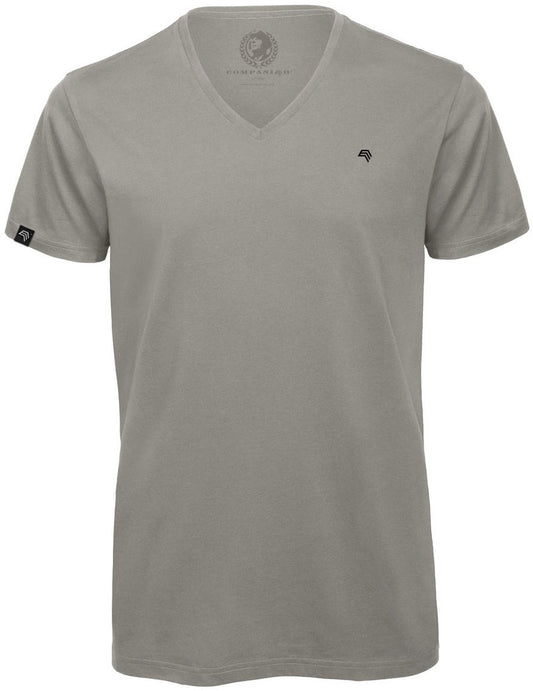 BAC TM044 ― Unisex Bio-Baumwolle V-Neck T-Shirt - Grau