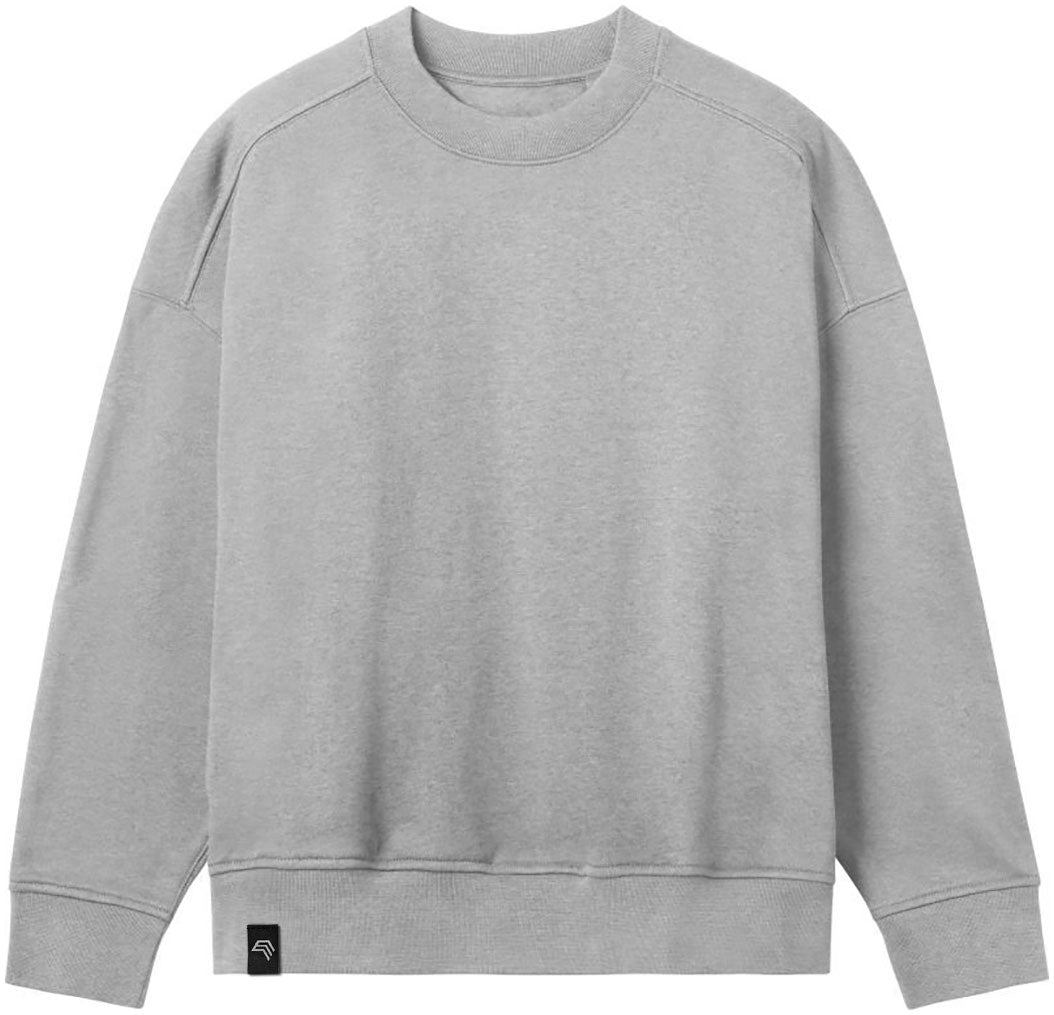 HMB 8746 ― Heavy Ladies Boxy Organic Sweater - Heather Grey Melange