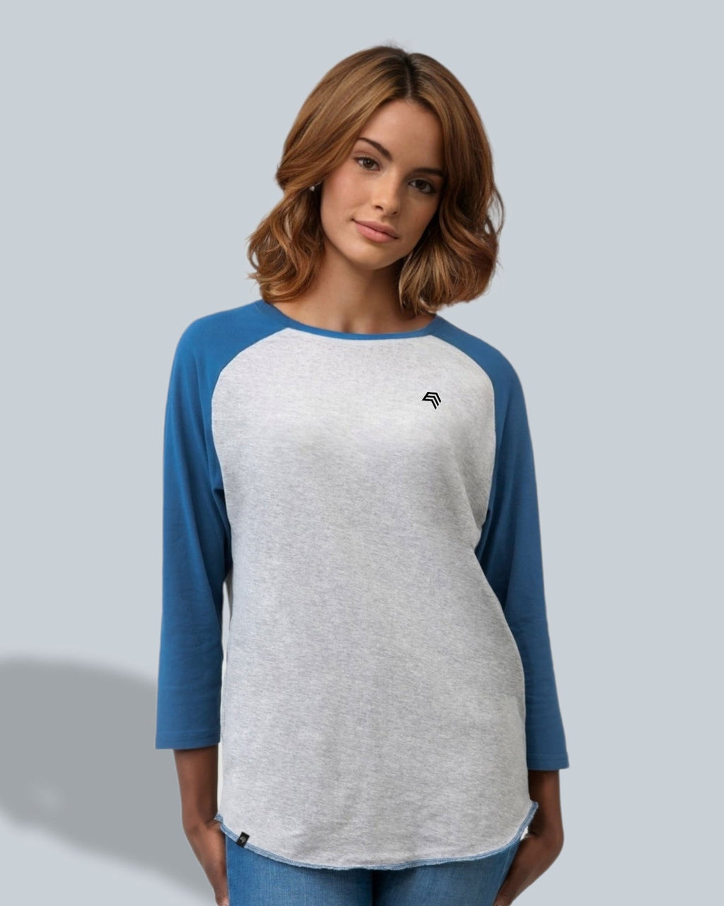 MTS M088 — Bi-Color Baseball Peach-Finish Longsleeve T-Shirt - Natural White / Red