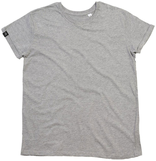 MTS M080 ― Unisex Bio-Baumwolle Roll Sleeve T-Shirt - Grau Melange