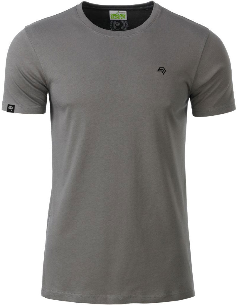 JAN 8008 ― Herren Bio-Baumwolle T-Shirt - Mid Grau