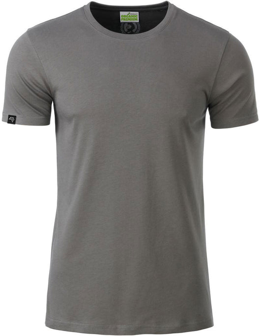 ― % ― JAN 8008 ― Herren Bio-Baumwolle T-Shirt - Mid Grau [XL]