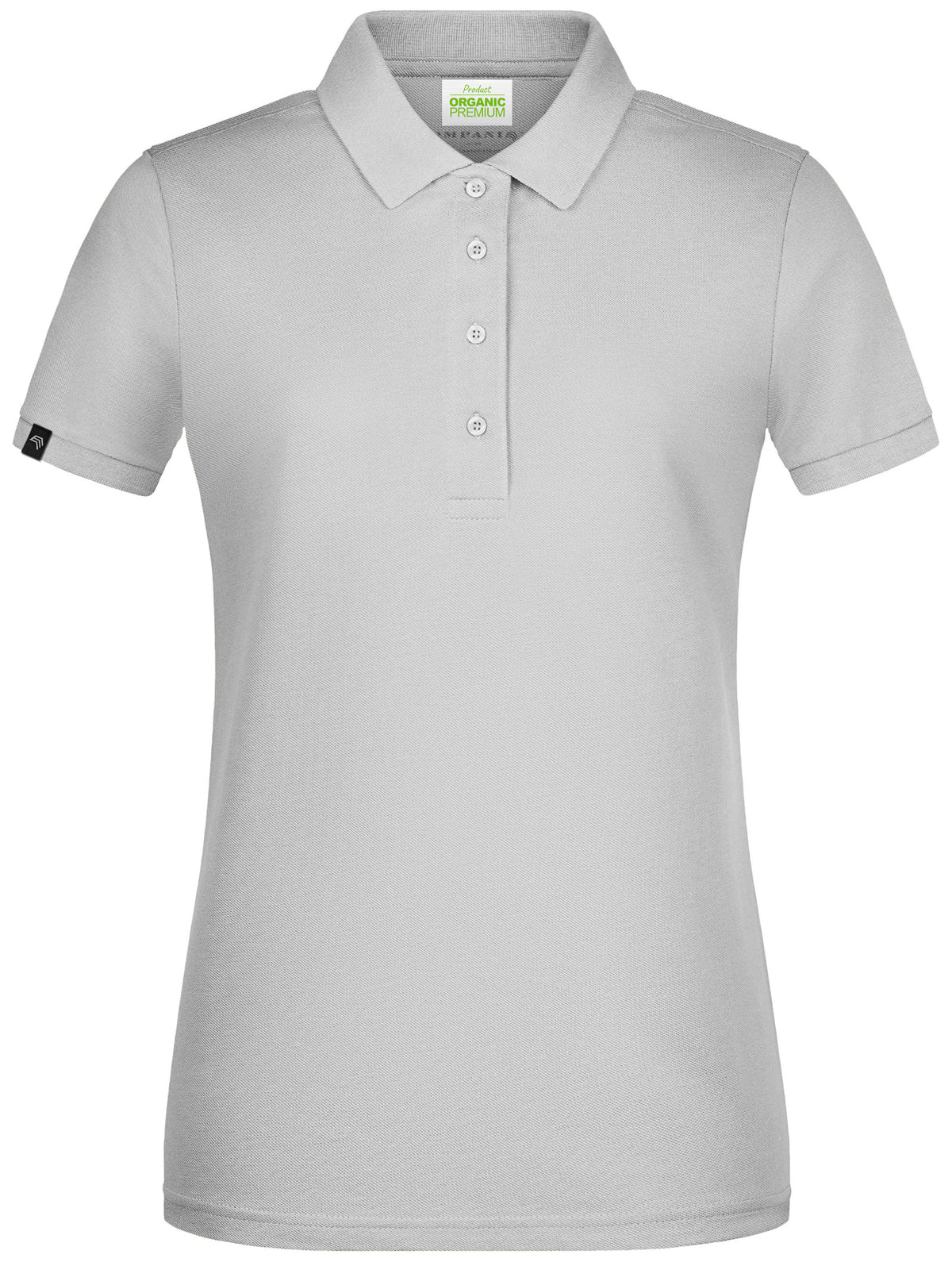 JAN 8009 ― Women's Organic Cotton Polo Shirt - Soft Grey
