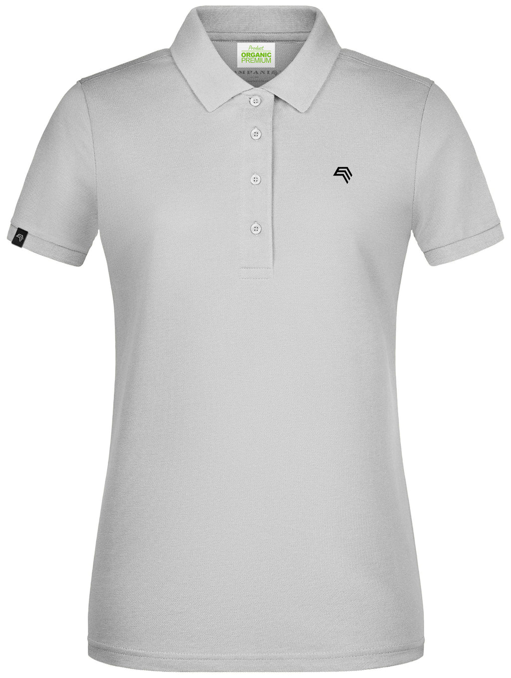 JAN 8009 ― Women's Organic Cotton Polo Shirt - Soft Grey