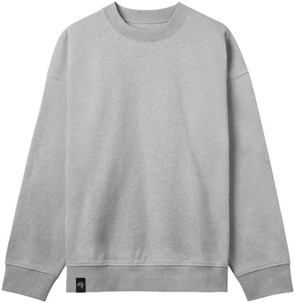 HMB 2601 ― Schwerer Unisex Boxy Organic Men's Sweater - Melange Heather Grau