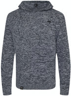 ECL 0080 ― Nachhaltig gestrickter Unisex Kapuzenpullover aus regenerierter Baumwolle - Melange Grau