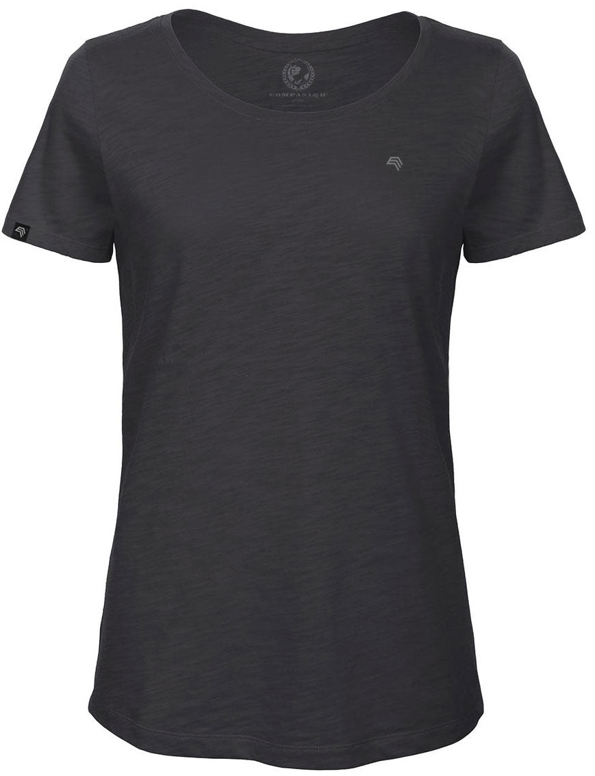 ― % ― Auslaufartikel ― BAC TW047/ ― Damen Bio-Baumwolle Flammgarn T-Shirt - Grau (L)