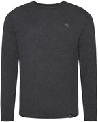 ECL 0060 ― Recycled Fine Knit Sweater Made from Regenerated Cotton - Charcoal Grey