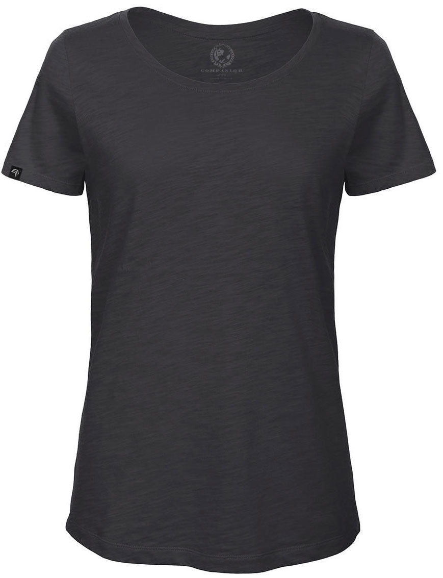 ― % ― Auslaufartikel ― BAC TW047/ ― Damen Bio-Baumwolle Flammgarn T-Shirt - Grau (L)