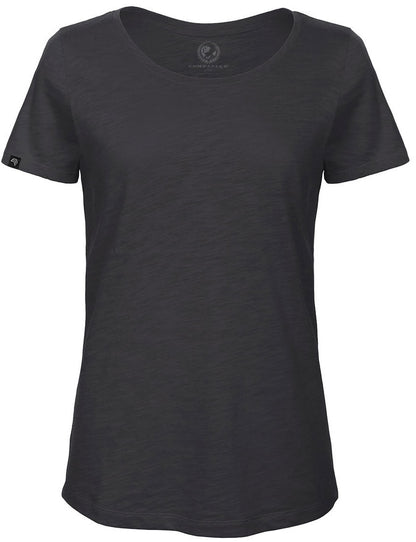 ― % ― Auslaufartikel ― BAC TW047/ ― Damen Bio-Baumwolle Flammgarn T-Shirt - Grau (L)