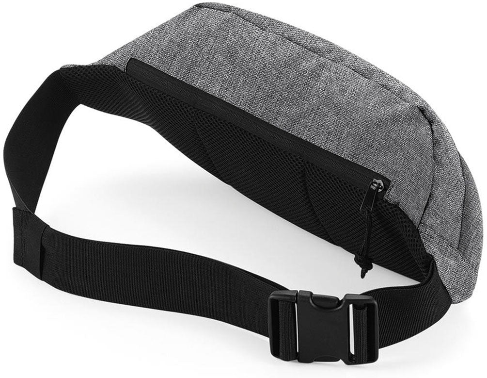 BGS 0143 ― Oversized Cross Body Shoulder Bag - Grey Melange / Schwarz