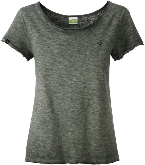 Auslaufartikel ― JAN 8015 ― Damen Bio-Baumwolle Flammgarn T-Shirt - Olive Grün