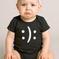 Happy? Or Sad? ― Organic Baby Body Strampler aus Bio-Baumwolle - Schwarz