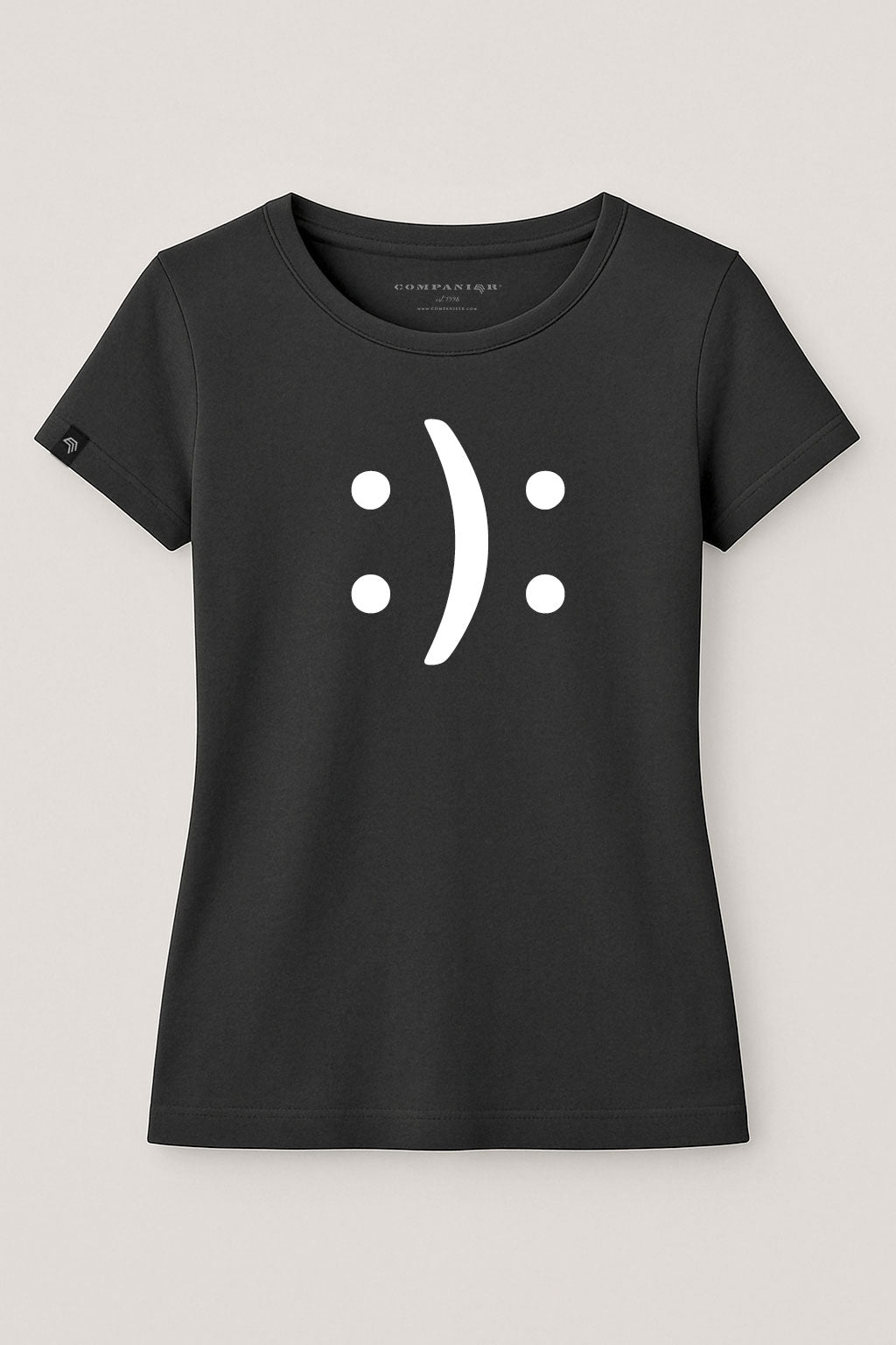 Happy? Or Sad? ― Ladies Girlie T-Shirt - Schwarz