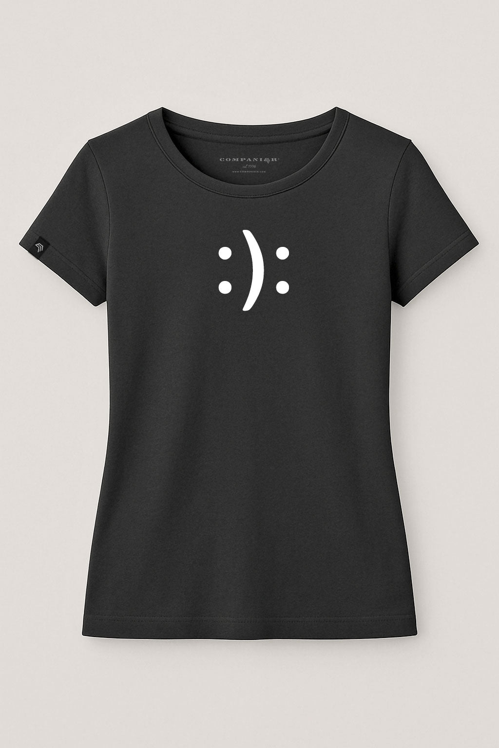 Happy? Or Sad? ― Ladies Girlie T-Shirt - Schwarz
