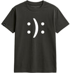 Happy? Or Sad? ― Men's Emoticon Statement T-Shirt – Black