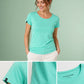 JAN 8007 ― Tailliertes Damen T-Shirt aus Bio-Baumwolle – Mint / Türkis