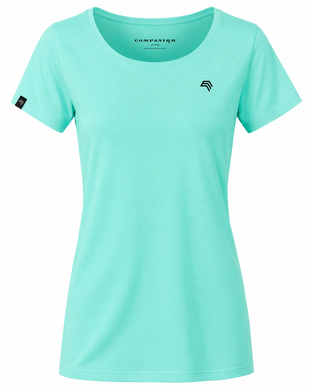 JAN 8007 ― Tailliertes Damen T-Shirt aus Bio-Baumwolle – Mint / Türkis