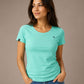 JAN 8007 ― Tailliertes Damen T-Shirt aus Bio-Baumwolle – Mint / Türkis