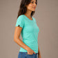 JAN 8007 ― Tailliertes Damen T-Shirt aus Bio-Baumwolle – Mint / Türkis