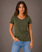JAN 8007 – Fitted Women's T-Shirt Made of Organic Cotton – Olive Green