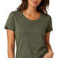 JAN 8007 ― Women's Organic Cotton T-Shirt Navy Blue [XS-2XL]