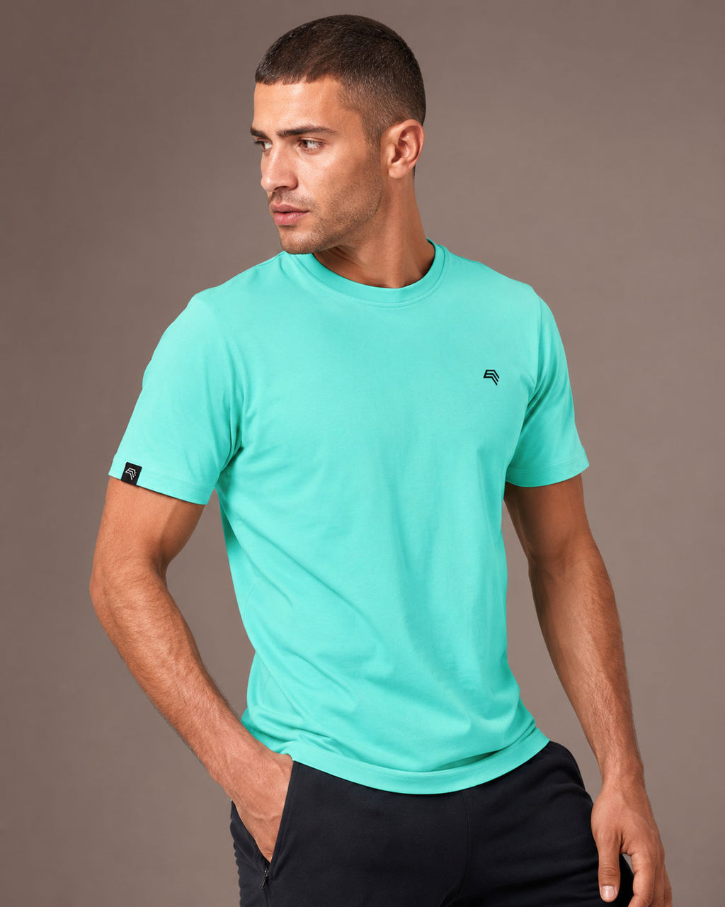 JAN 8008 ― Herren T-Shirt aus Bio-Baumwolle – Mintgrün / Aquagrün