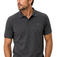 ― % ― Men's Organic Cotton Polo Shirt – Black-Grey Mélange [2XL] JAN 8010/SY