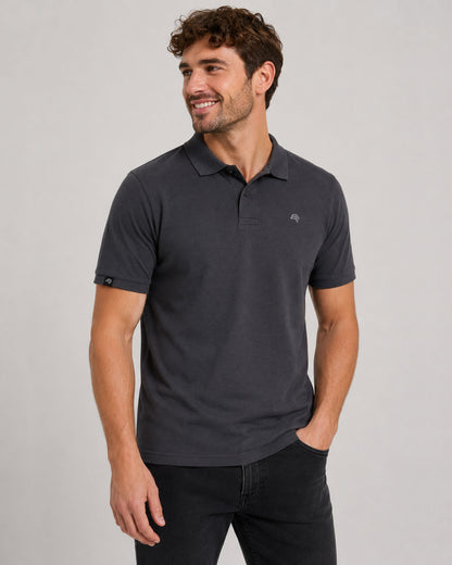 ― % ― JAN 8010/ ― Herren Polo-Shirt mit Bio-Baumwolle – Graphite Grau [3XL]