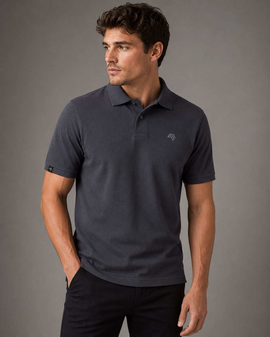 ― % ― JAN 8010/ ― Herren Polo-Shirt mit Bio-Baumwolle – Graphite Grau [3XL]