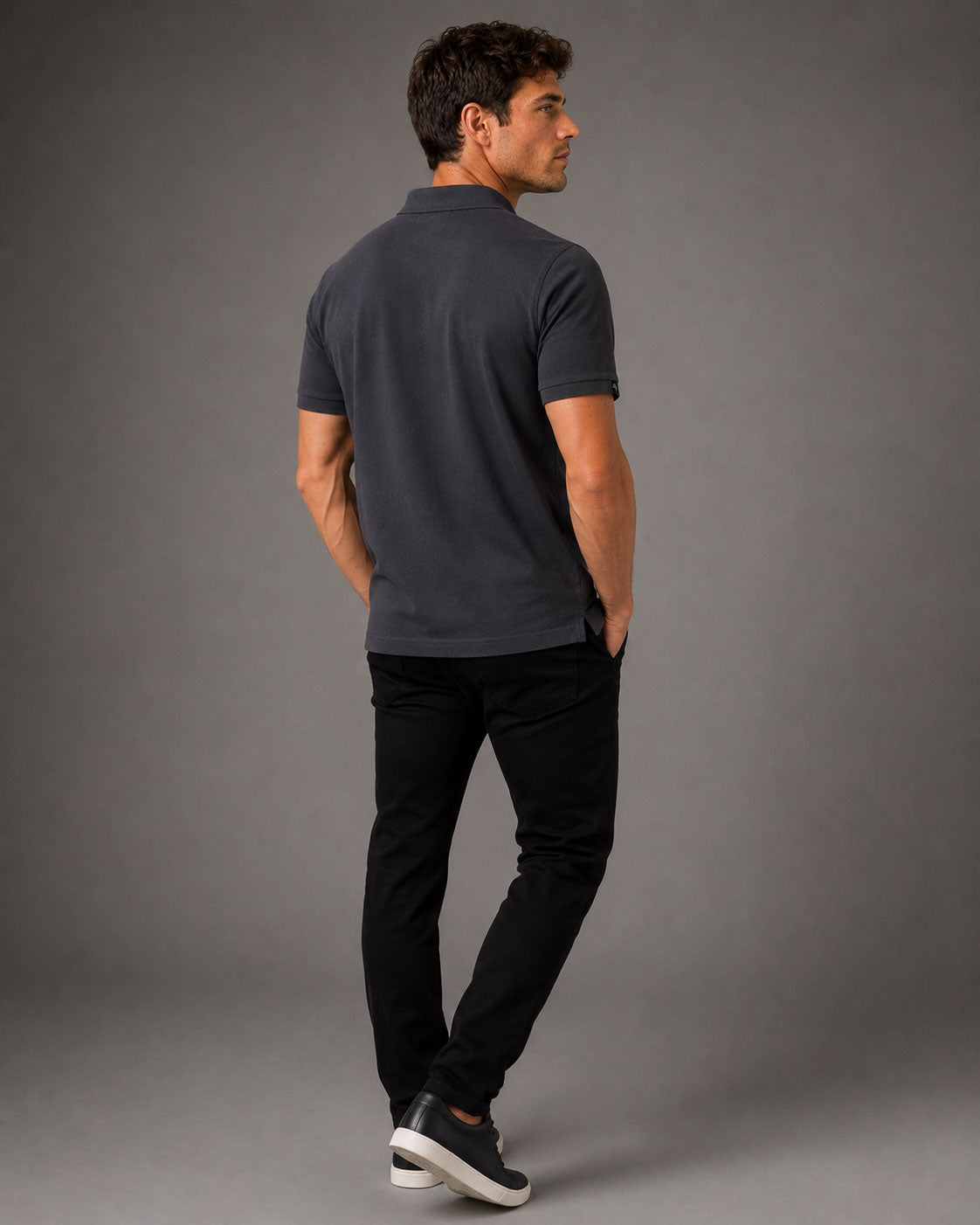 ― % ― JAN 8010/ ― Herren Polo-Shirt mit Bio-Baumwolle – Graphite Grau [3XL]
