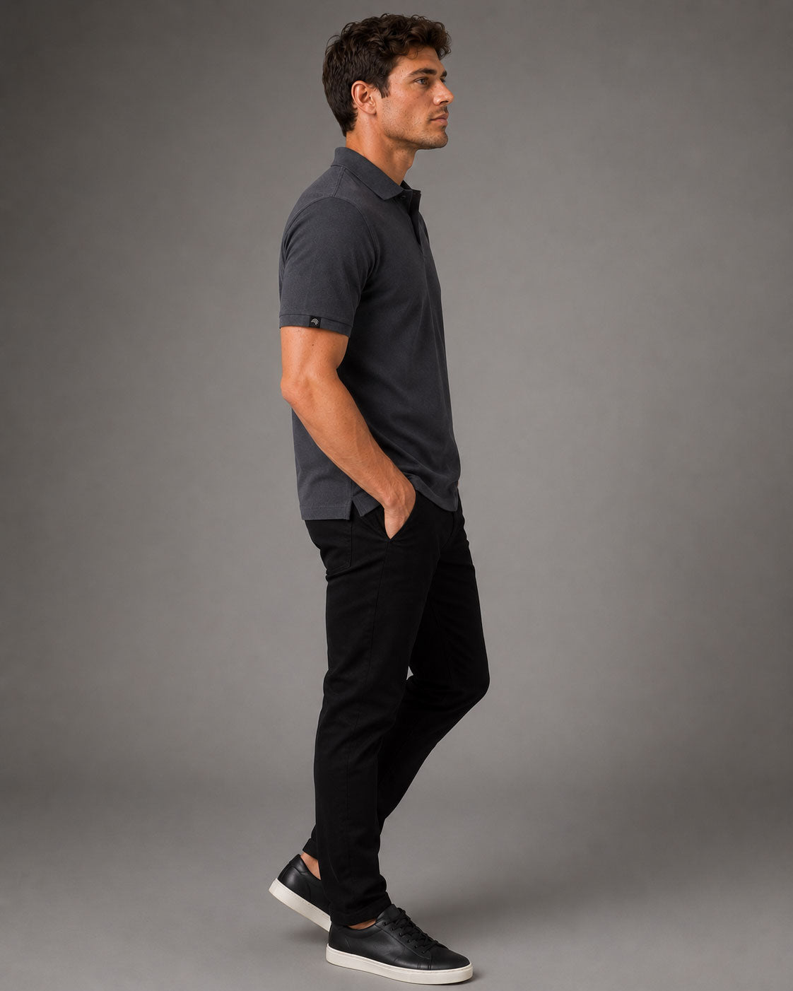 ― % ― JAN 8010/ ― Herren Polo-Shirt mit Bio-Baumwolle – Graphite Grau [3XL]