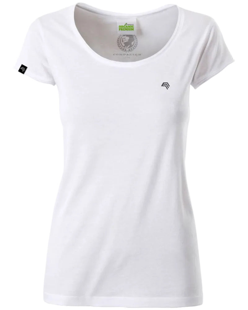― % ― JMS 0108/ ― Damen Rollsaum T-Shirt mit Bio-Baumwolle