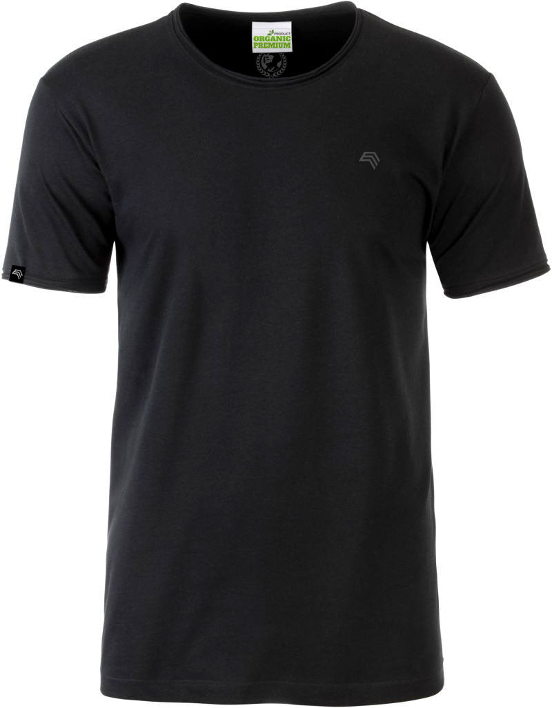 JMS 0802/ ― Herren Bio-Baumwolle Rollsaum T-Shirt