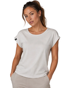 Auslaufartikel ― JMS 0805 ― Damen T-Shirt mit lässigem Ärmelumschlag in Fledermausoptik
