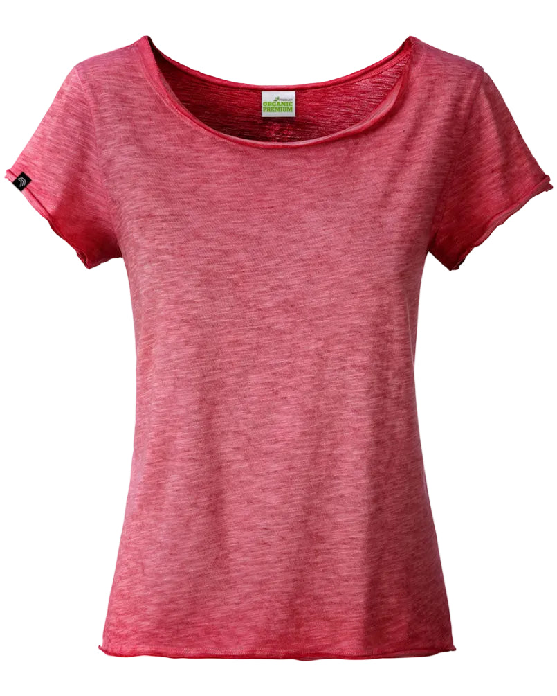 Auslaufartikel ― JMS 1508 ― Damen Flammgarn T-Shirt mit Bio-Baumwolle