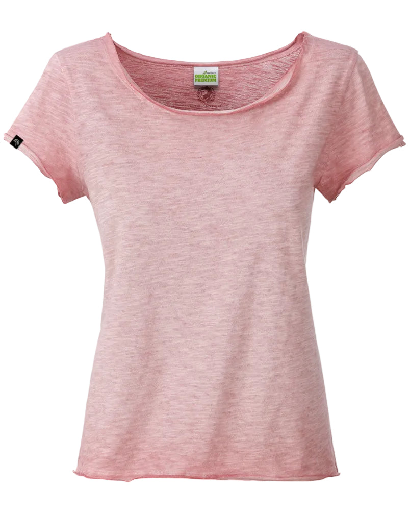 Auslaufartikel ― JMS 1508 ― Damen Flammgarn T-Shirt mit Bio-Baumwolle