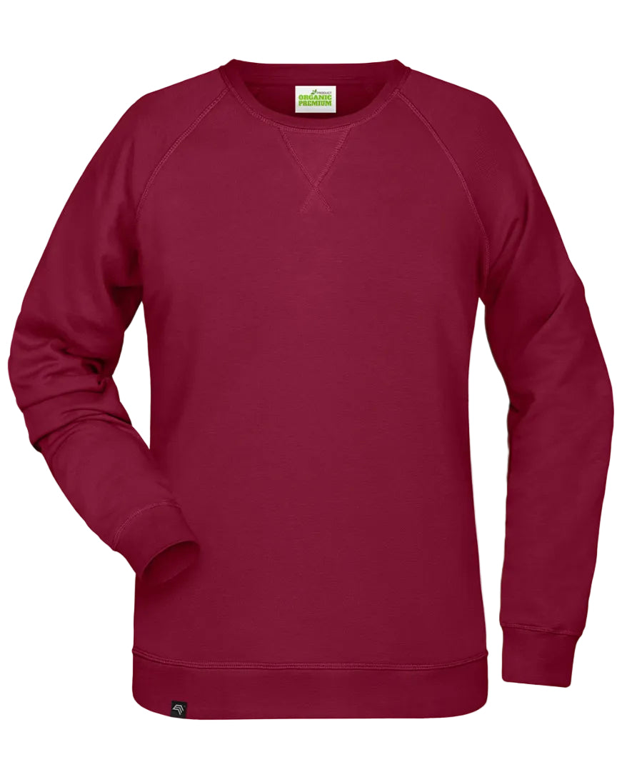 ― % ― JMS 2108 ― Women's Bio-Baumwolle Sweatshirt - Weinrot / M