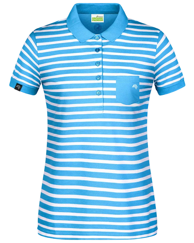 Auslaufartikel ― JMS 2908 ― Damen Bio Baumwolle Streifen Polo Shirt