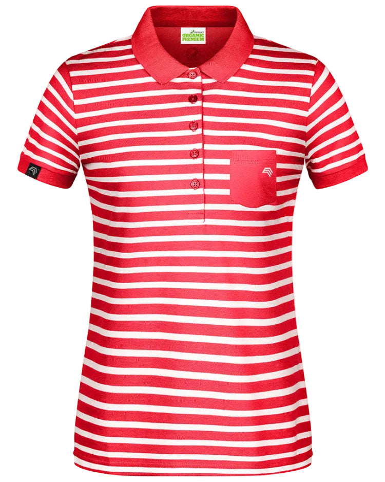 Auslaufartikel ― JMS 2908 ― Damen Bio Baumwolle Streifen Polo Shirt