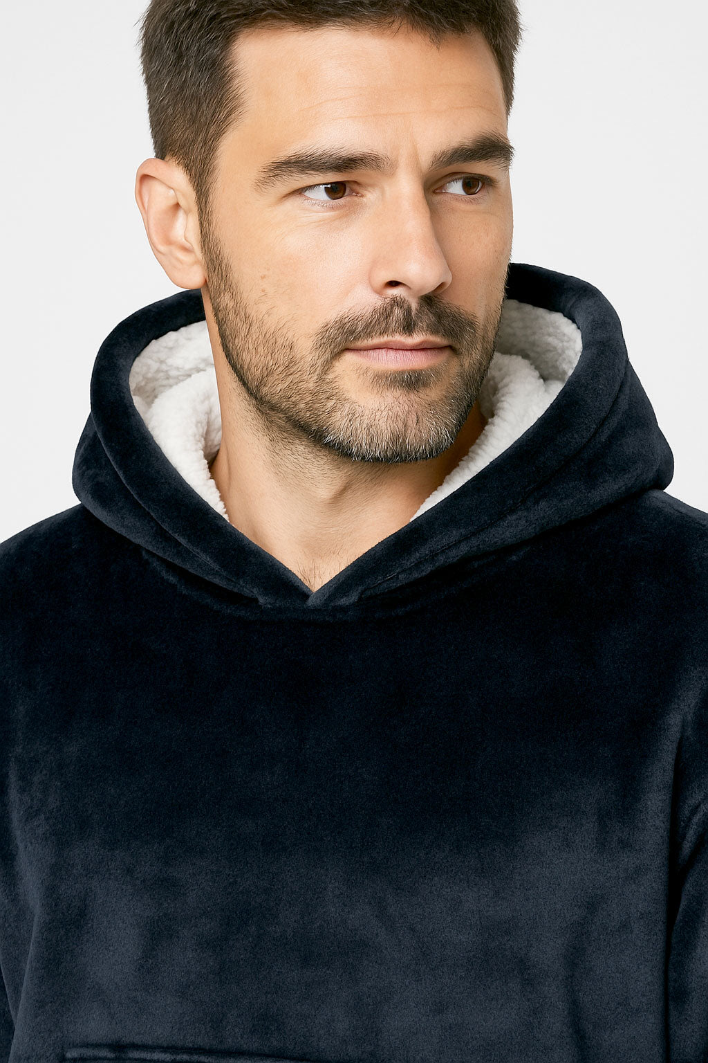 KRB K410 ― Unisex Oversize Lounge Poncho Hoodie - Navy Night Blau