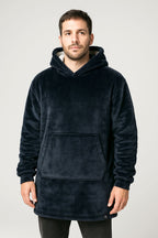 KRB K410 ― Unisex Oversize Lounge Poncho Hoodie - Navy Night Blau
