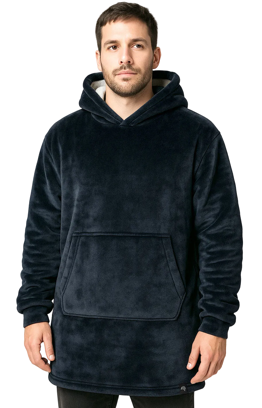 KRB K410 ― Unisex Oversize Lounge Poncho Hoodie - Navy Night Blau