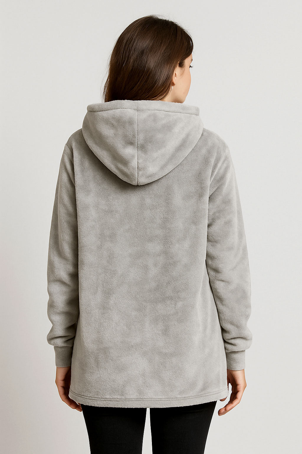 KRB K410 ― Unisex Oversize Lounge Poncho Hoodie - Snow Light Grau