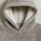 KRB K410 ― Unisex Oversize Lounge Poncho Hoodie - Snow Light Grau