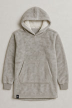 KRB K410 ― Unisex Oversize Lounge Poncho Hoodie - Snow Light Grau