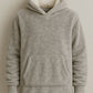 KRB K410 ― Unisex Oversize Lounge Poncho Hoodie - Snow Light Grau
