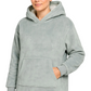 KRB K410 ― Unisex Oversized Lounge Poncho Hoodie - Snow Light Grey