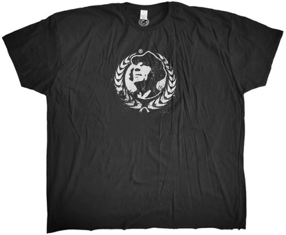 ― % ― Wheat Wreath - Mens Basic T-Shirt ― Schwarz [5XL]